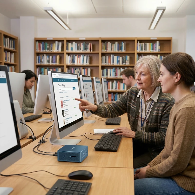 geekom IT12 application scene in library