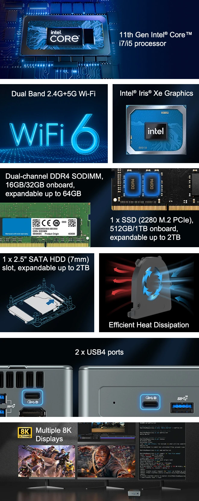 Specifications of GEEKOM Mini IT11 Mini PC