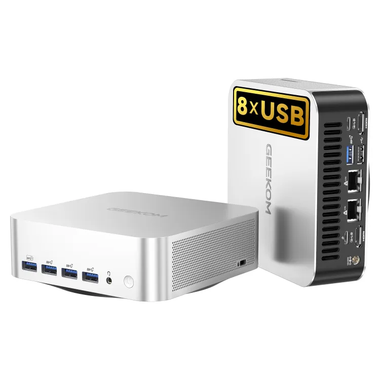GEEKOM A8 Max Mini PC with 8 USB ports