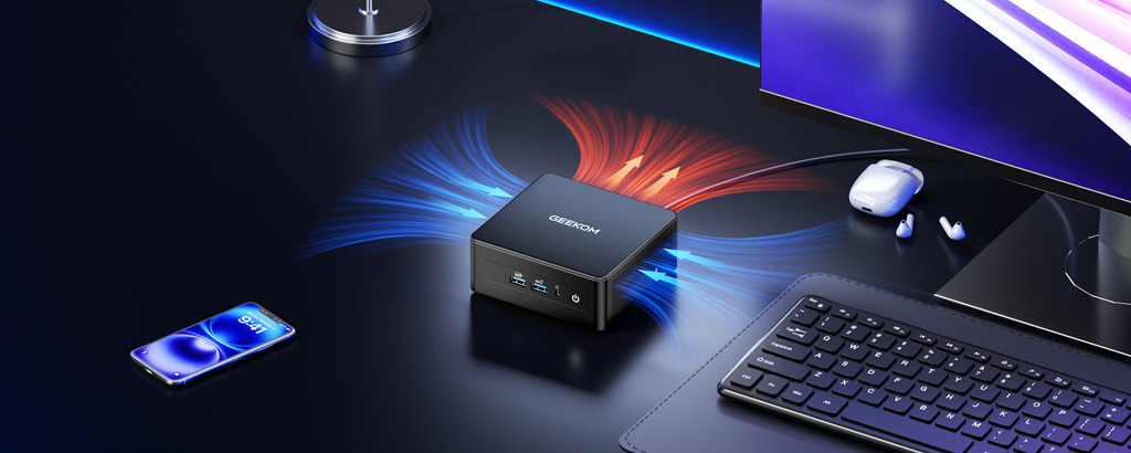 GEEKOM Mini PC with fan cooling