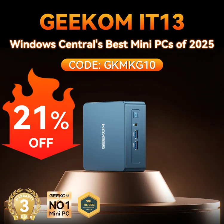 ⚡FLASH SALE⚡GEEKOM IT13 2025 Edition Mini PC