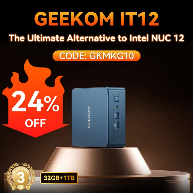 ⚡FLASH SALE⚡GEEKOM IT12 2025 Edition Mini PC