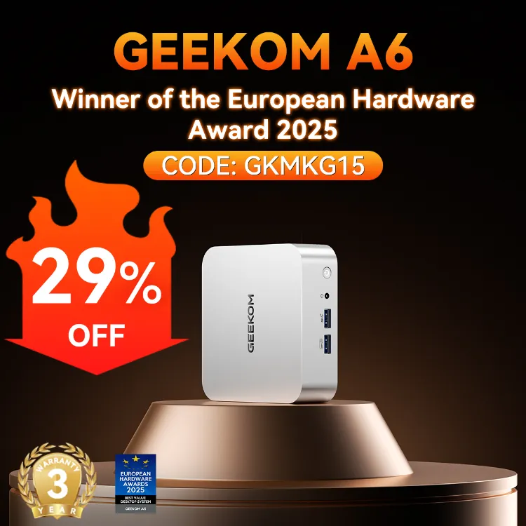 ⚡FLASH SALE⚡GEEKOM A6 Mini PC