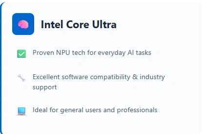 Intel core ultra AI performance