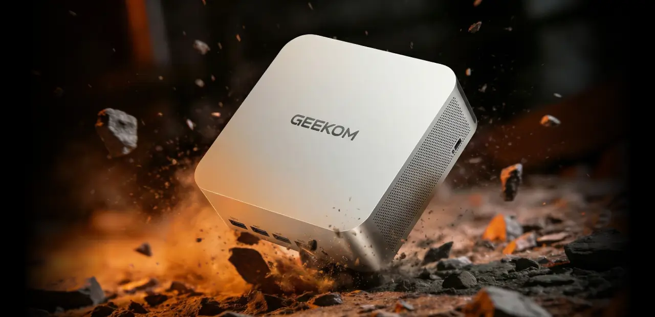 GEEKOM A7 Max Mini PC with Unyielding Full-Metal Shell