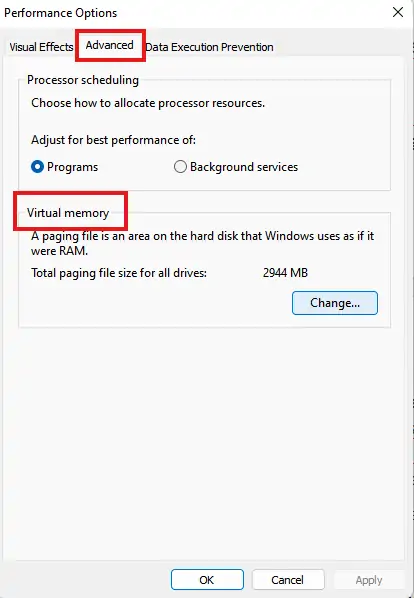 Performance option